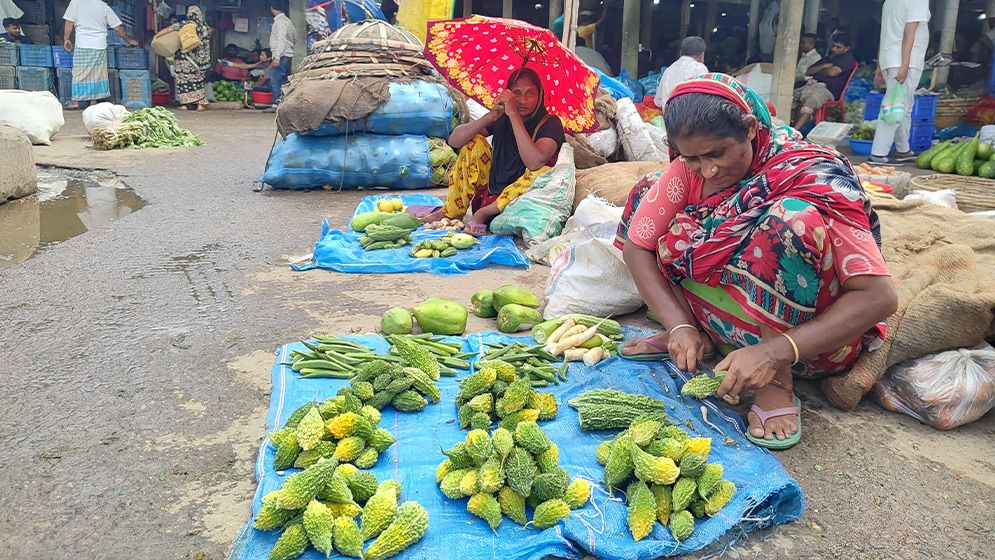 বেঁচে থাকার পুঁজি দশ টাকার সবজি  ‘তরিতরকারি বেইচাই তো খেয়েপরে বেঁচে আছি’