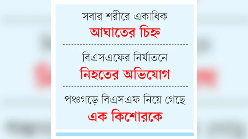 শার্শা-বেনাপোল সীমান্তে ৩ বাংলাদেশির লাশ উদ্ধার