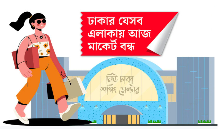 বৃহস্পতিবার রাজধানীর যেসব এলাকার মার্কেট বন্ধ