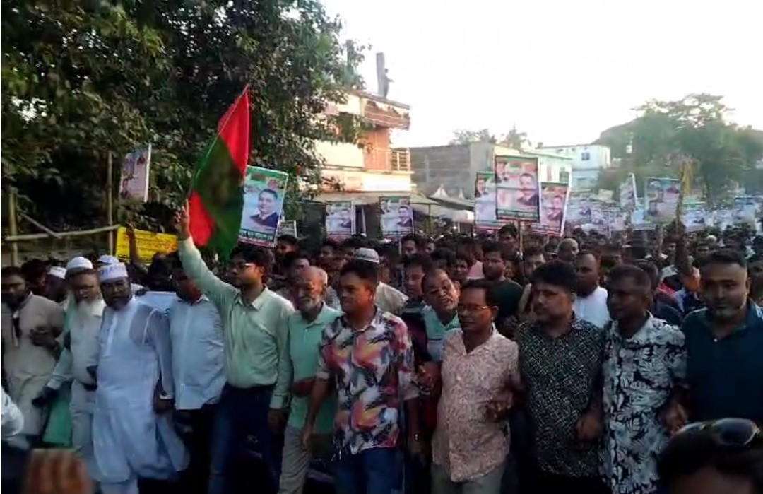 শালিখায় রবিউল ইসলাম নয়নের গণমিছিলে হাজারো মানুষের ঢল