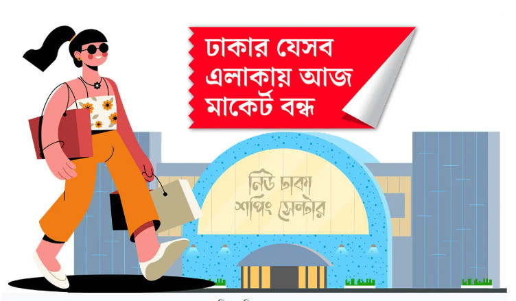 সোমবার রাজধানীর যেসব এলাকার মার্কেট বন্ধ