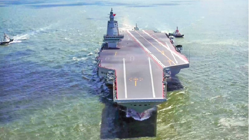 চীনের নৌবহরে যুক্ত হলো তৃতীয় রণতরী ফুজিয়ান