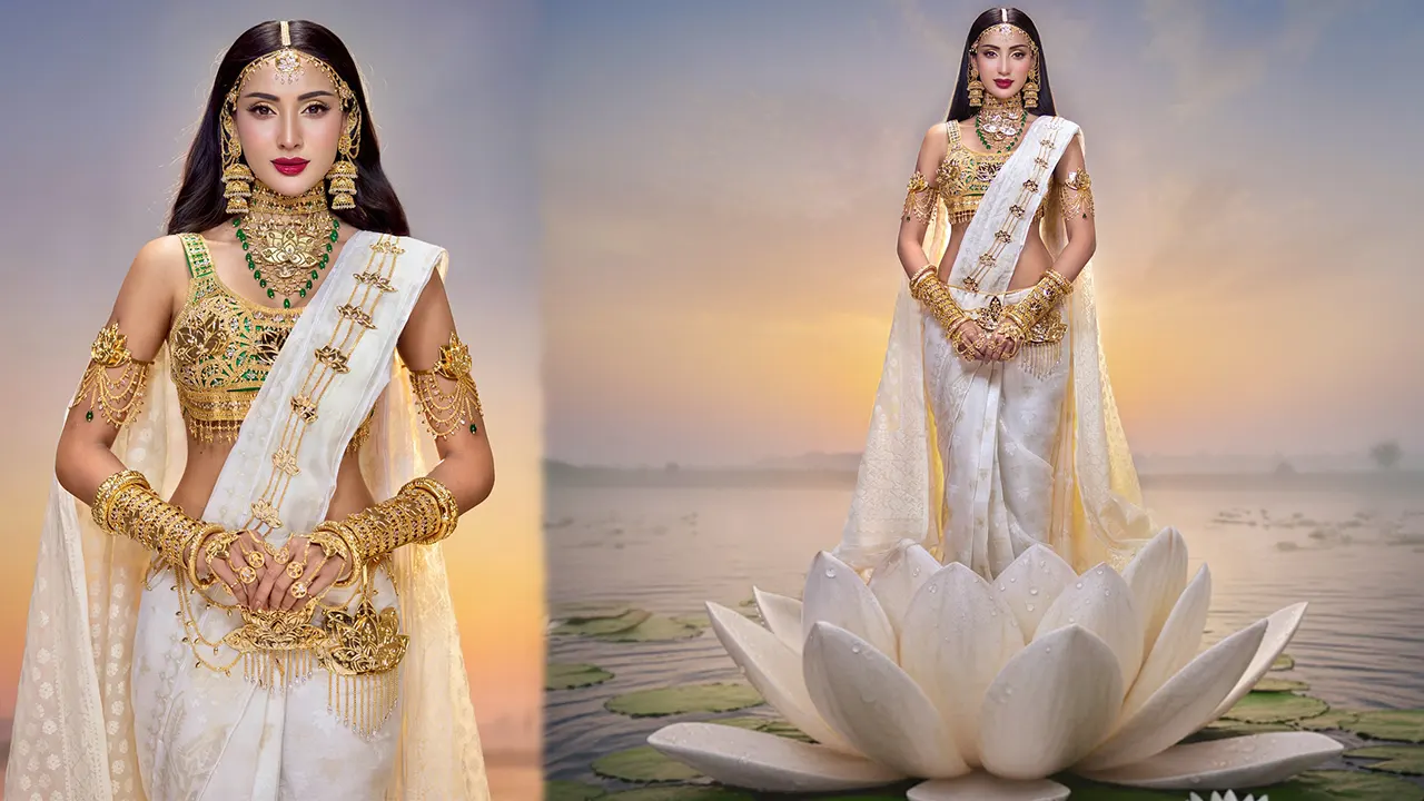 বিশ্বমঞ্চে জামদানিতে মিথিলার চমক