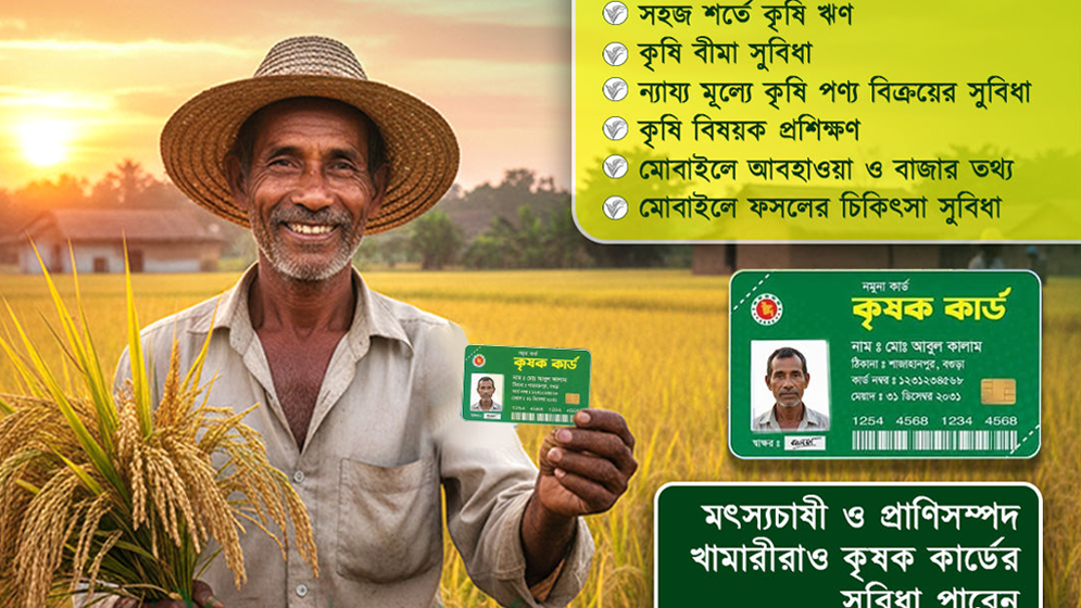 প্রাথমিকভাবে ‘কৃষক কার্ড’ চালু হচ্ছে যে ৯ উপজেলায়