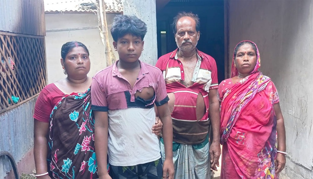 কাশিয়ানীতে হিন্দু পরিবারের শিশুসহ ৪ সদস্যকে মারধর