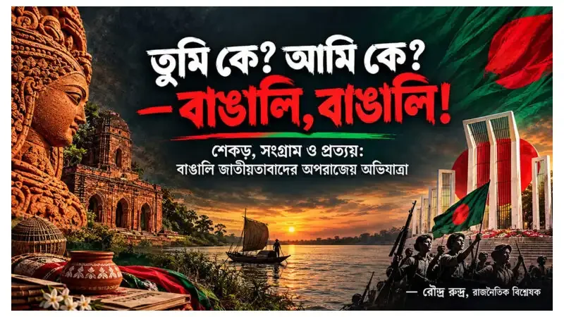 তুমি কে, আমি কে? বাঙালি… বাঙালি… – শেকড়, সংগ্রাম ও প্রত্যয়: বাঙালি জাতীয়তাবাদের অপরাজেয় অভিযাত্রা